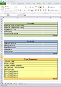 College Student Budget Template from www.budgettosuccess.com